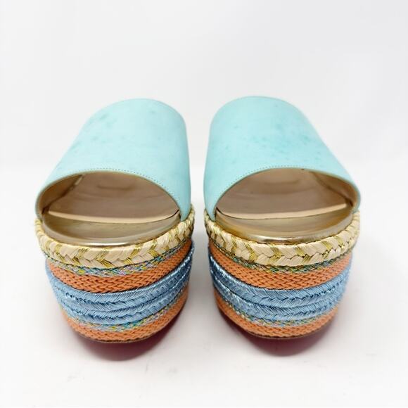 Christian Louboutin Myriama Espadrille Slip On Mules Sandals EU 37 - Picture 4 of 11